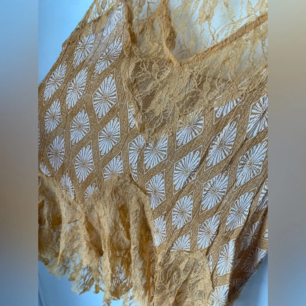 Free People  Bell Trapeze Flowy Lace Cami Tank Top - Picture 8 of 8